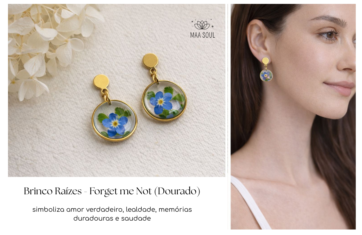 Brinco Raízes - Forget me Not